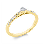 Ring    aus 750/-18 Karat Gelbgold mit 15 Diamanten 0