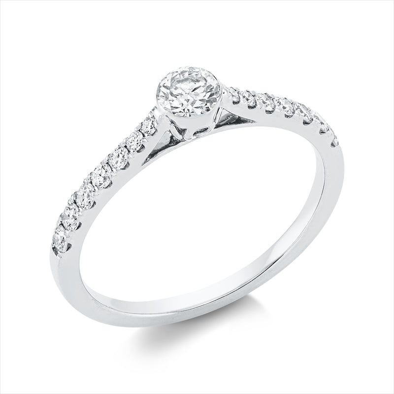 Ring    aus 750/-18 Karat Weißgold mit 15 Diamanten 0