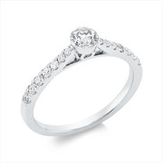 Ring    aus 750/-18 Karat Weißgold mit 15 Diamanten 0