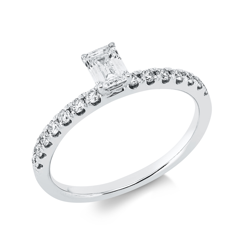 Ring    aus 750/-18 Karat Weißgold mit 15 Diamanten 0