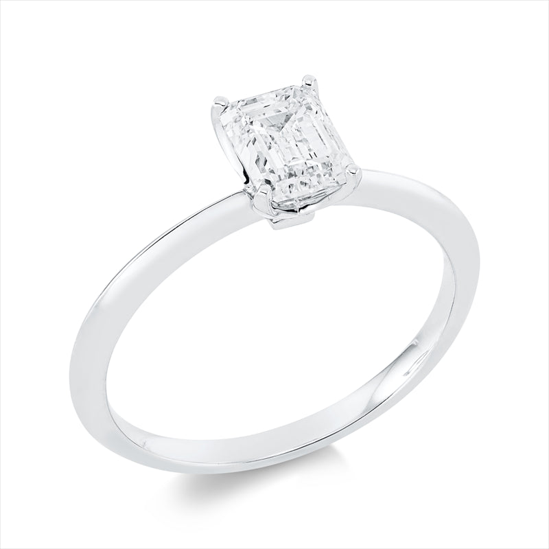 Ring    aus 750/-18 Karat Weißgold mit 1 Diamant 1 ct