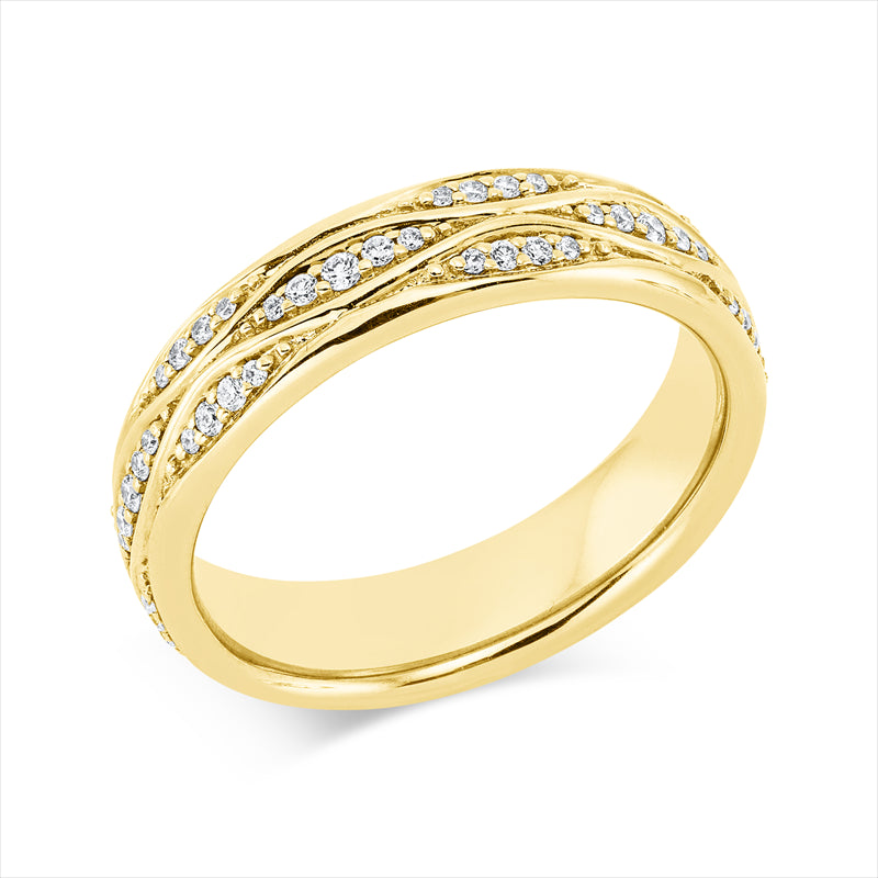 Ring    aus 750/-18 Karat Gelbgold mit 78 Diamanten 0