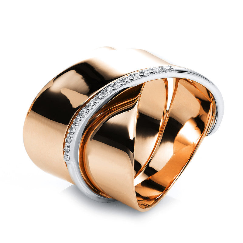 Ring - Mehrfachsteinbesatz aus Gold mit Diamanten, -Symbol - 1G673