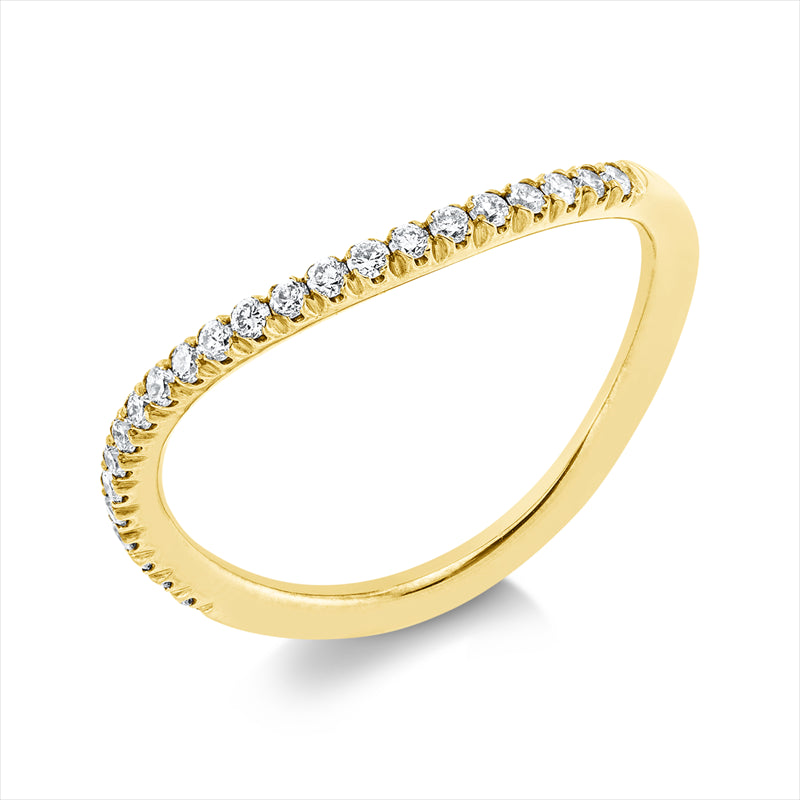 Ring    aus 750/-18 Karat Gelbgold mit 23 Diamanten 0