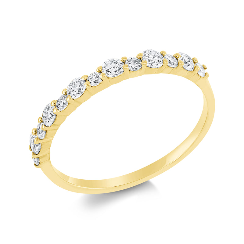 Ring    aus 750/-18 Karat Gelbgold mit 13 Diamanten 0