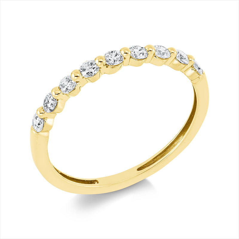 Ring    aus 750/-18 Karat Gelbgold mit 9 Diamanten 0