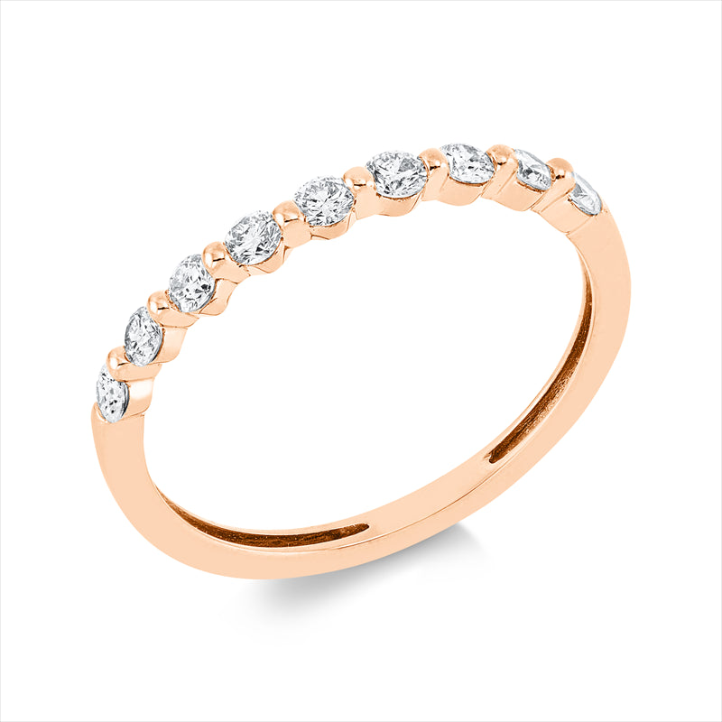 Ring    aus 750/-18 Karat Rotgold mit 9 Diamanten 0