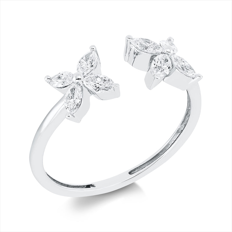 Ring    aus 750/-18 Karat Weißgold mit 8 Diamanten 0