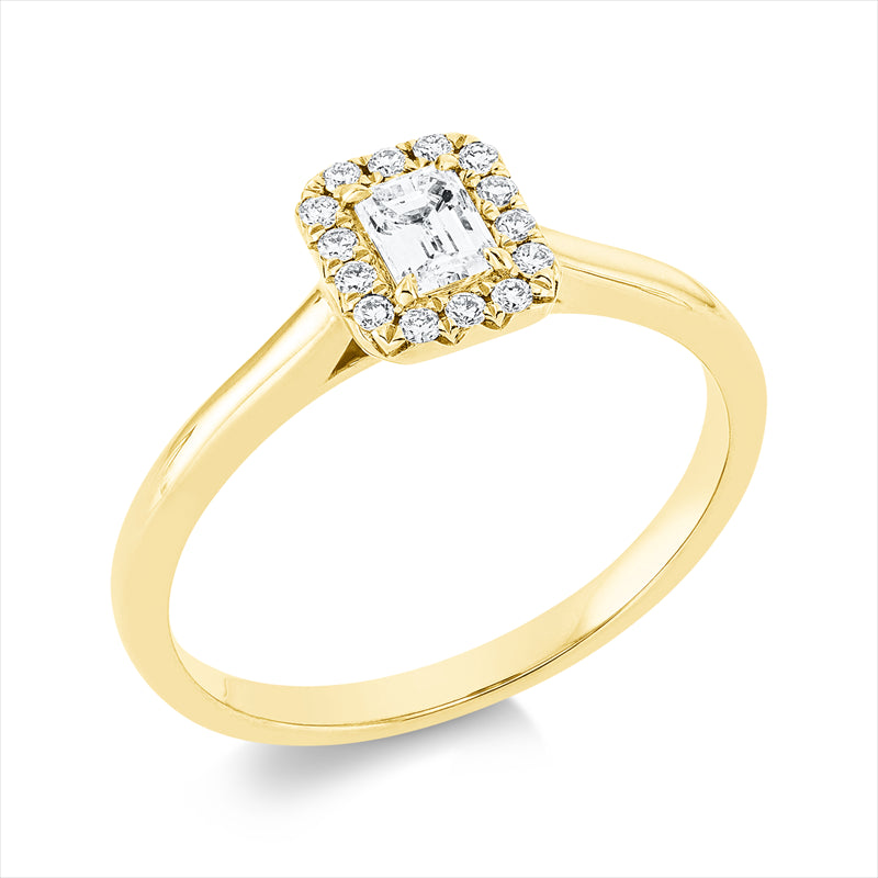 Ring    aus 750/-18 Karat Gelbgold mit 15 Diamanten 0