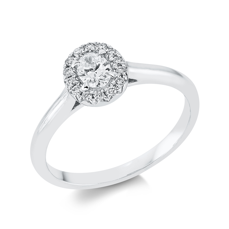 Ring    aus 750/-18 Karat Weißgold mit 15 Diamanten 0