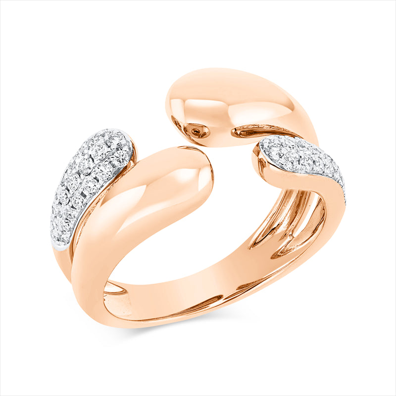 Ring    aus 750/-18 Karat Rotgold mit 47 Diamanten 0