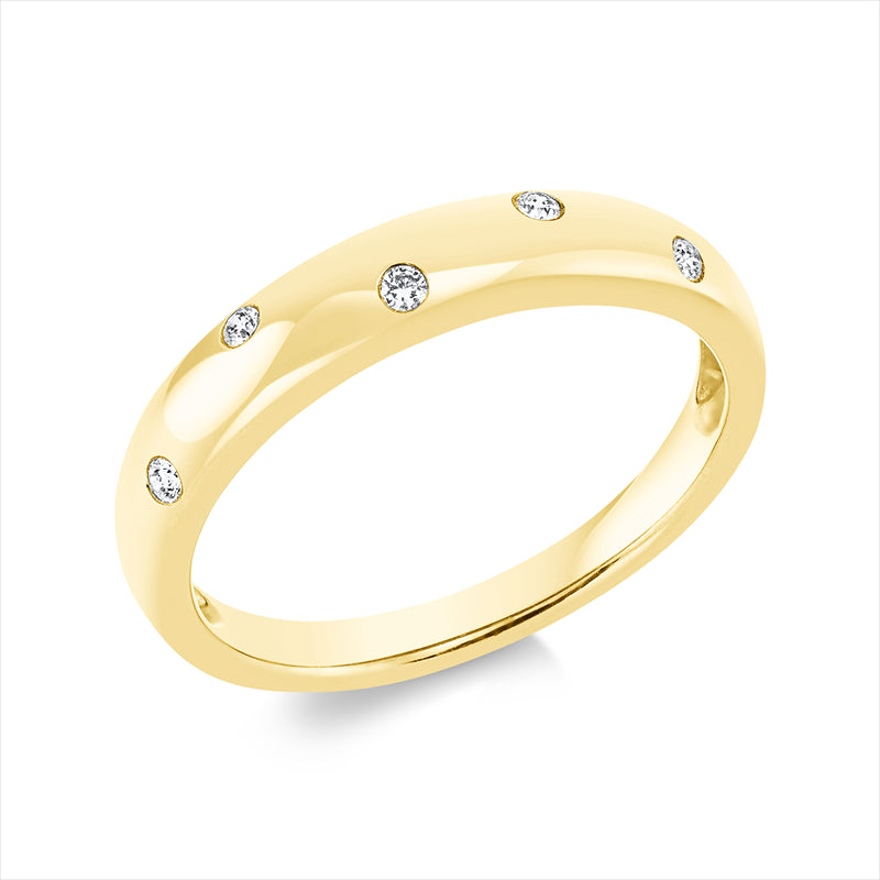 Ring    aus 750/-18 Karat Gelbgold mit 5 Diamanten 0