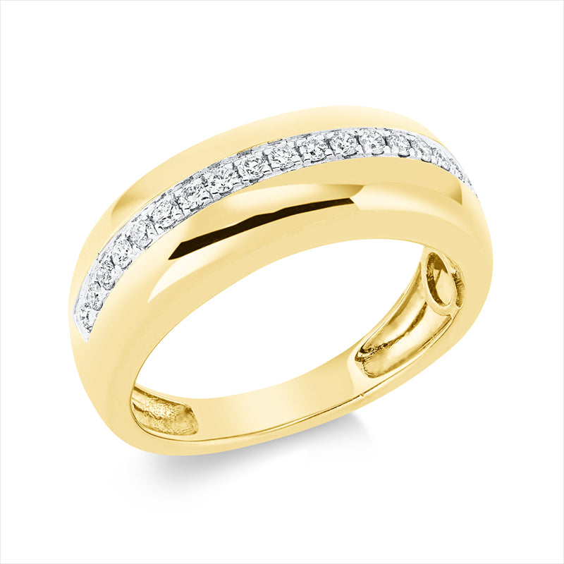 Ring    aus 750/-18 Karat Gelbgold mit 19 Diamanten 0