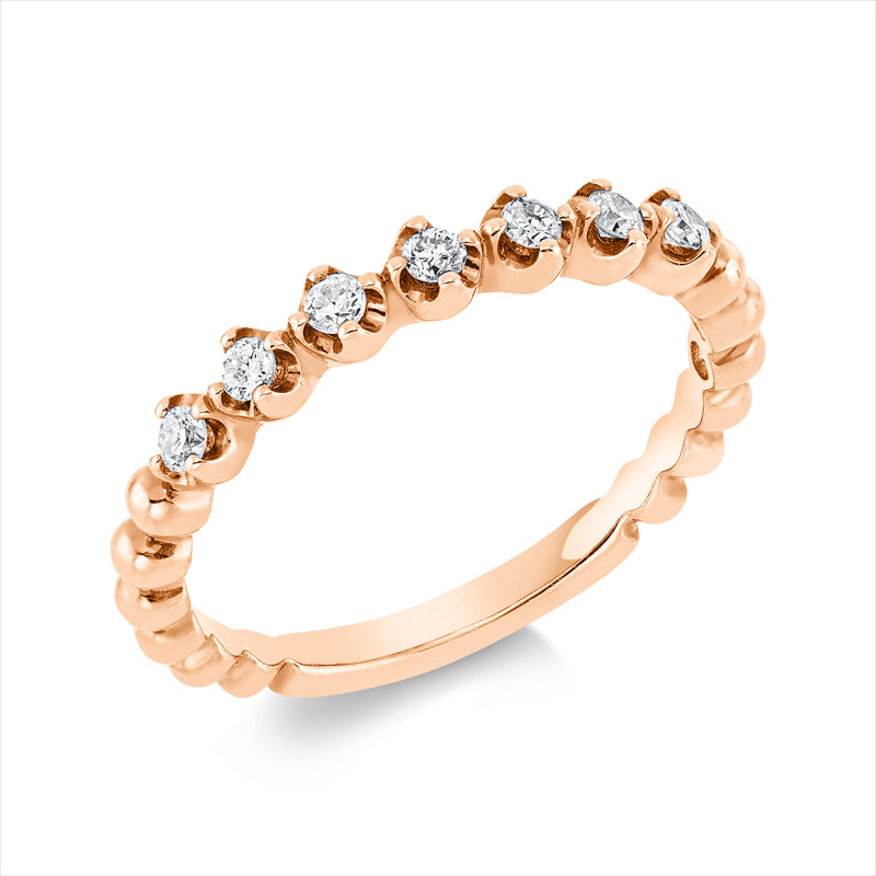 Ring    aus 750/-18 Karat Rotgold mit 7 Diamanten 0