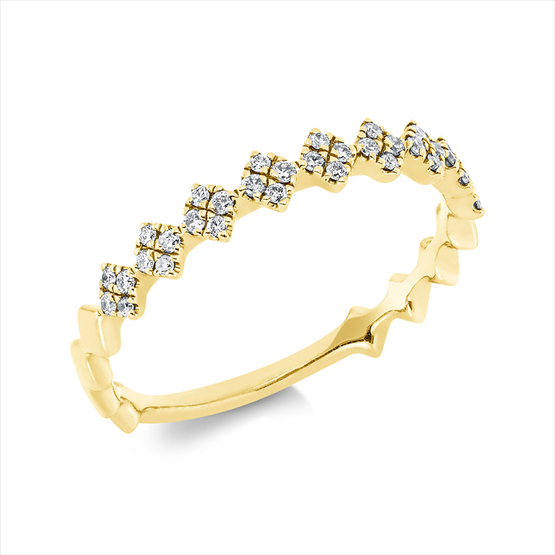 Ring    aus 750/-18 Karat Gelbgold mit 36 Diamanten 0