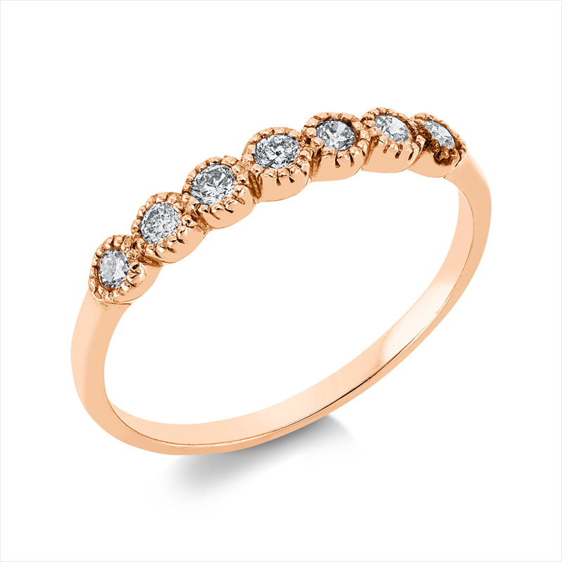 Ring    aus 750/-18 Karat Rotgold mit 7 Diamanten 0