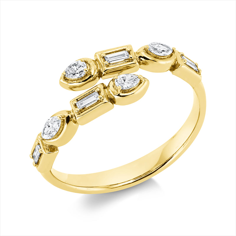 Ring    aus 750/-18 Karat Rotgold mit 8 Diamanten 0