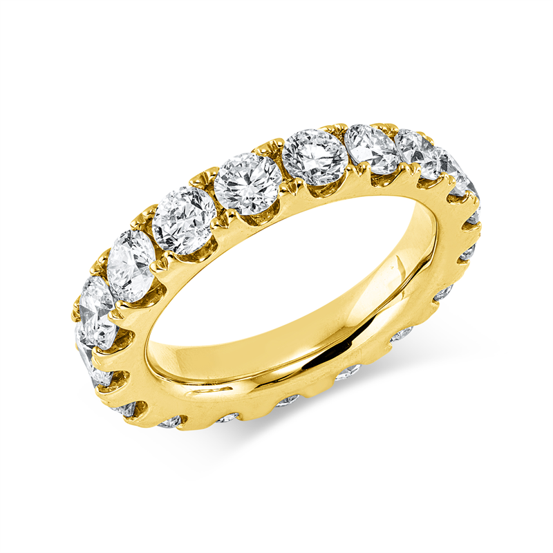 Ring    aus 585/-14 Karat Gelbgold mit 18 Diamanten 2
