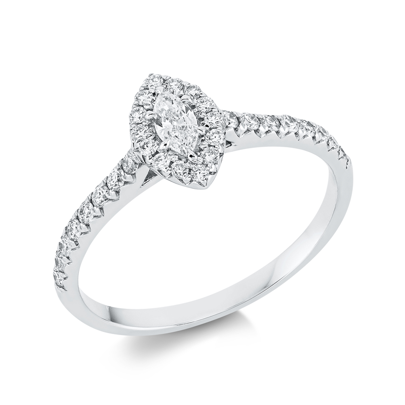 Ring    aus 750/-18 Karat Weißgold mit 31 Diamanten 0