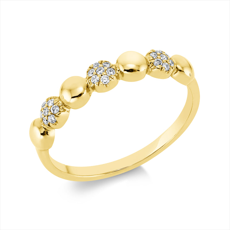 Ring    aus 750/-18 Karat Gelbgold mit 21 Diamanten 0