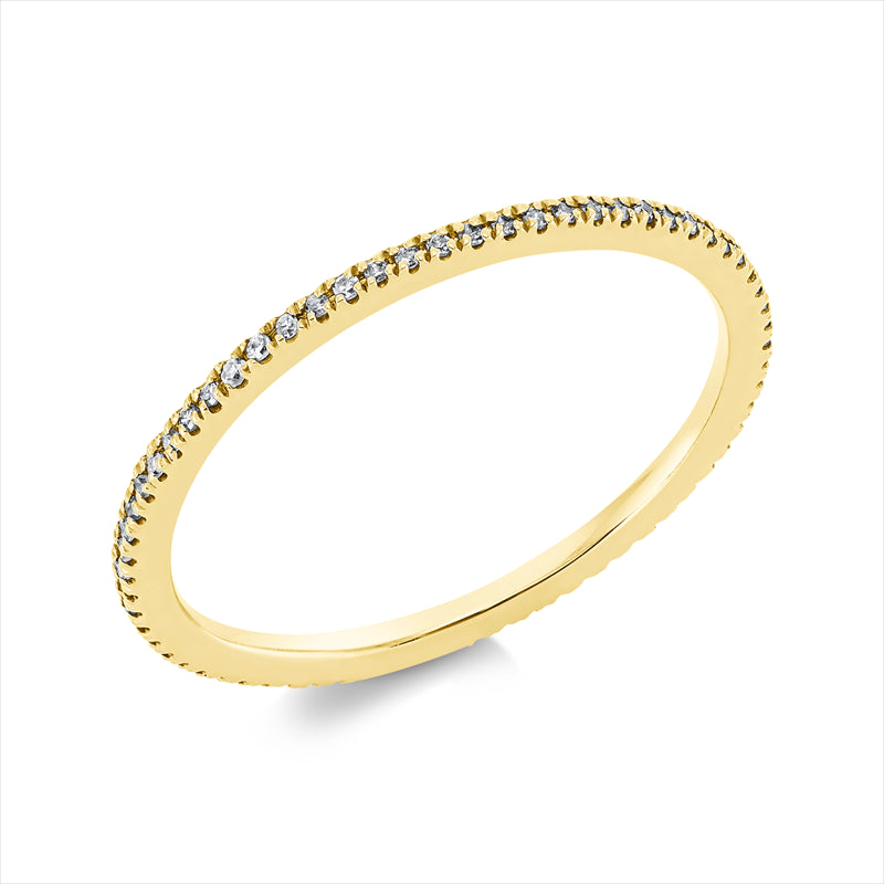 Ring    aus 750/-18 Karat Gelbgold mit 67 Diamanten 0