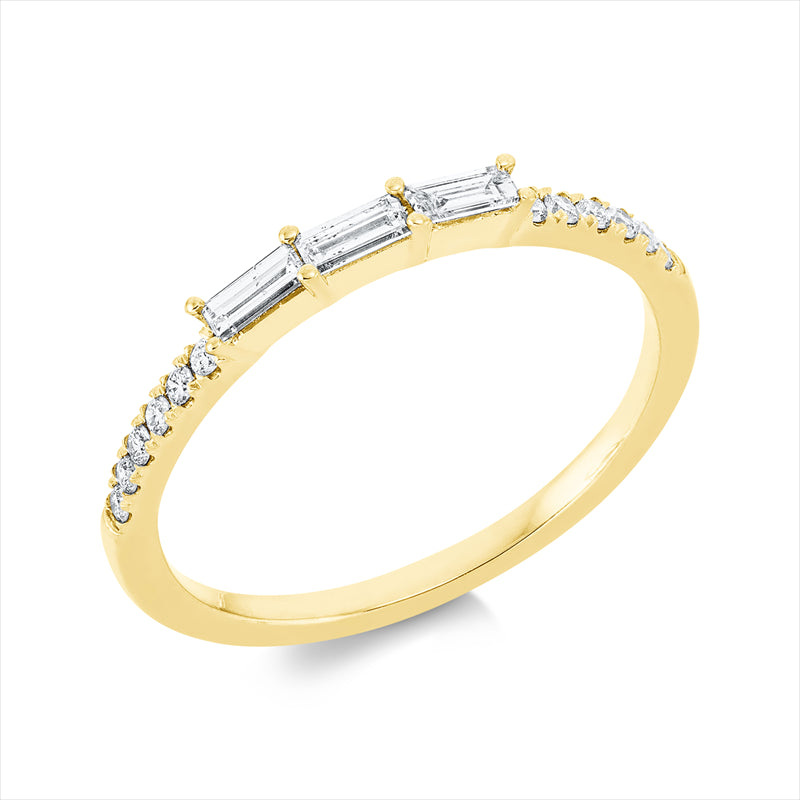 Ring    aus 750/-18 Karat Gelbgold mit 15 Diamanten 0