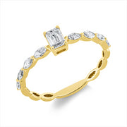 Ring    aus 750/-18 Karat Gelbgold mit 9 Diamanten 0