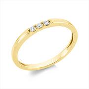 Ring    aus 750/-18 Karat Gelbgold mit 3 Diamanten 0