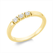 Ring    aus 750/-18 Karat Gelbgold mit 3 Diamanten 0