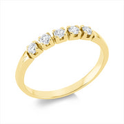 Ring    aus 750/-18 Karat Gelbgold mit 5 Diamanten 0