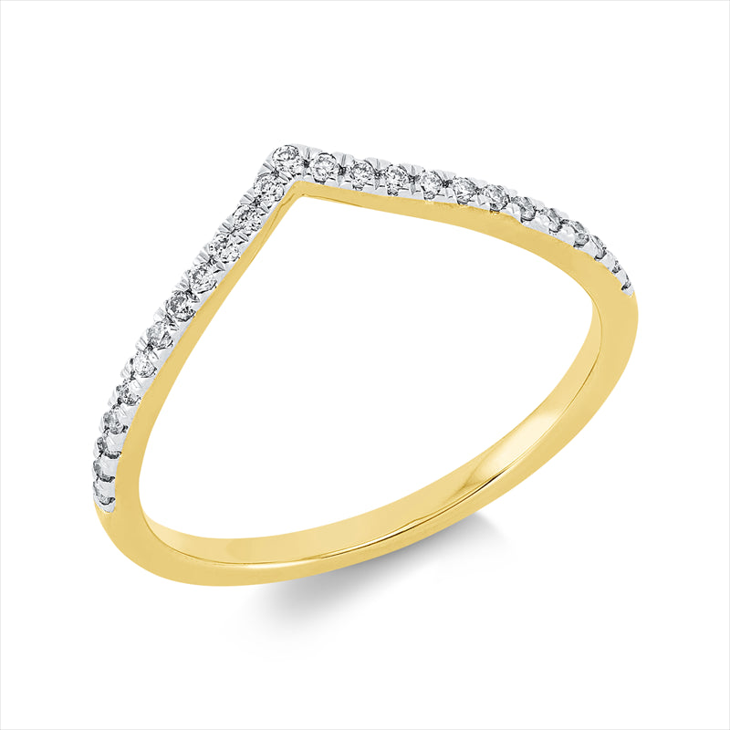 Ring    aus 750/-18 Karat Gelbgold mit 25 Diamanten 0