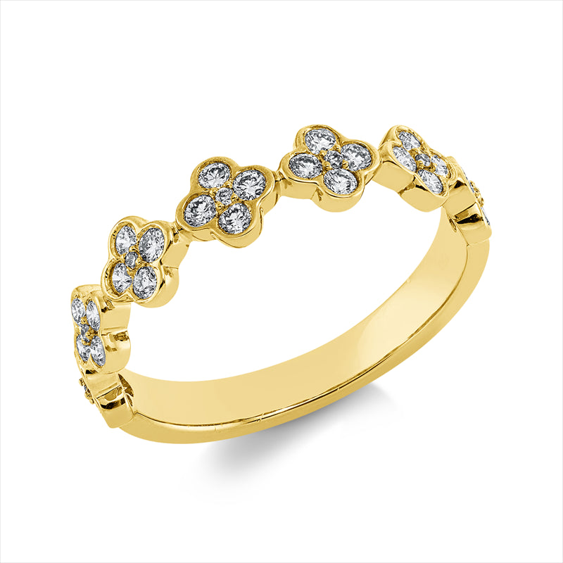 Ring    aus 750/-18 Karat Gelbgold mit 35 Diamanten 0