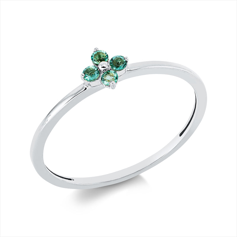 Ring mit Smaragd  aus 750/-18 Karat Weißgold MPM_SKIP_FIELD 