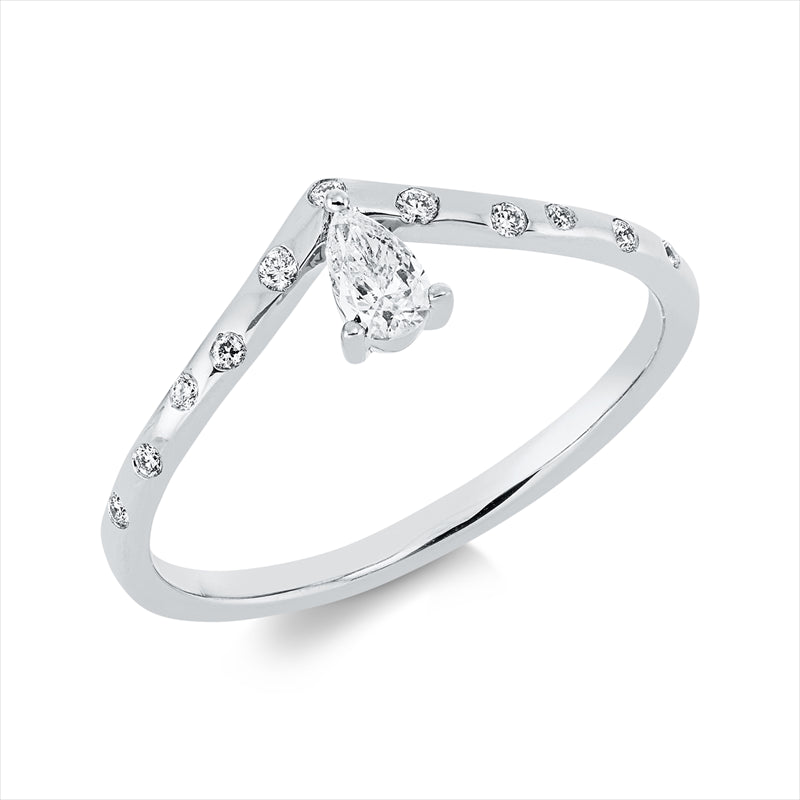 Ring    aus 750/-18 Karat Weißgold mit 12 Diamanten 0