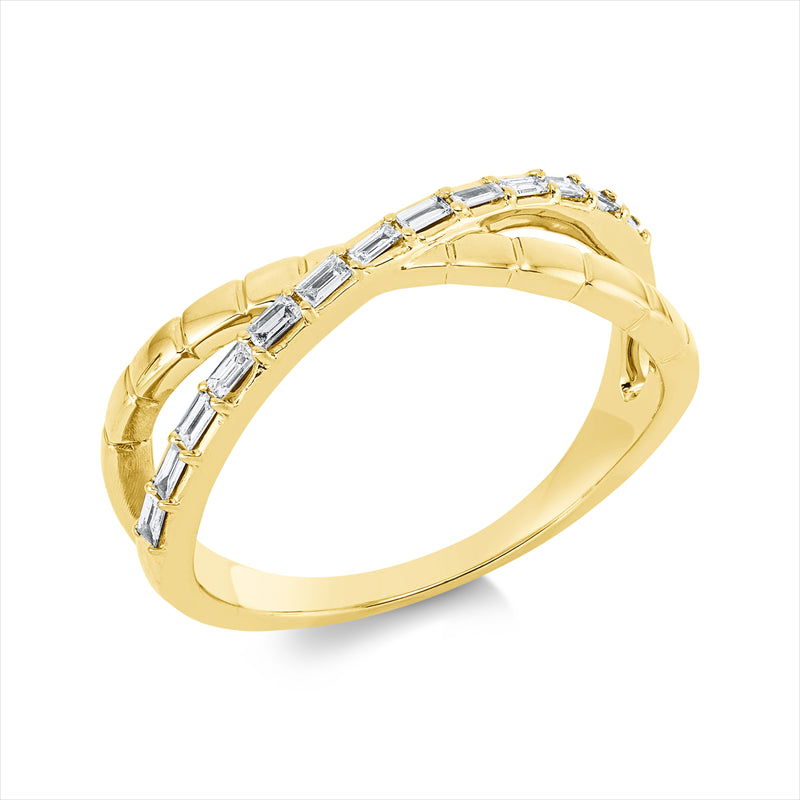 Ring    aus 750/-18 Karat Gelbgold mit 13 Diamanten 0