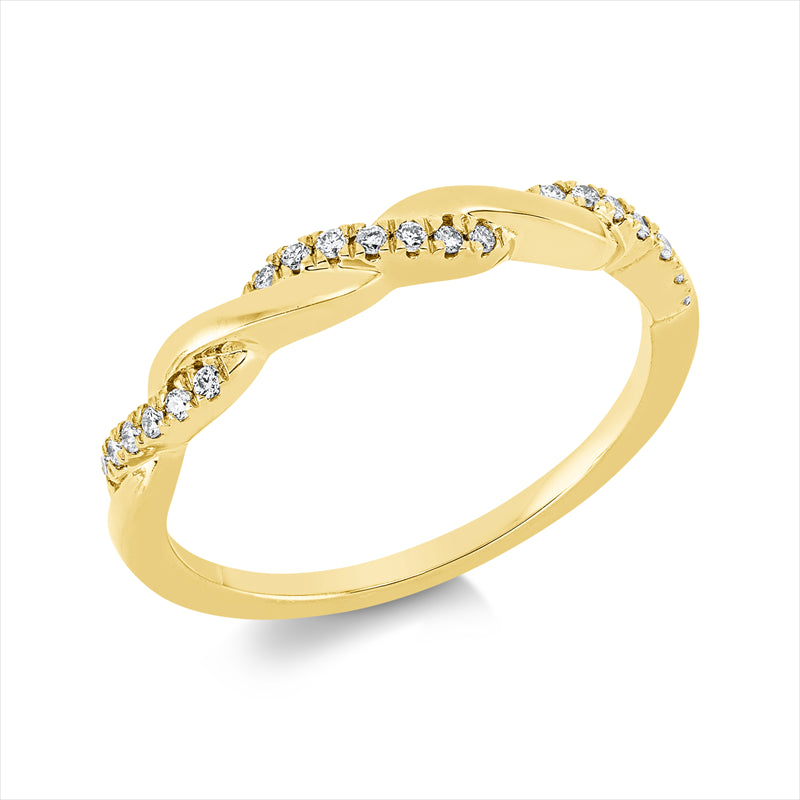 Ring    aus 750/-18 Karat Gelbgold mit 21 Diamanten 0