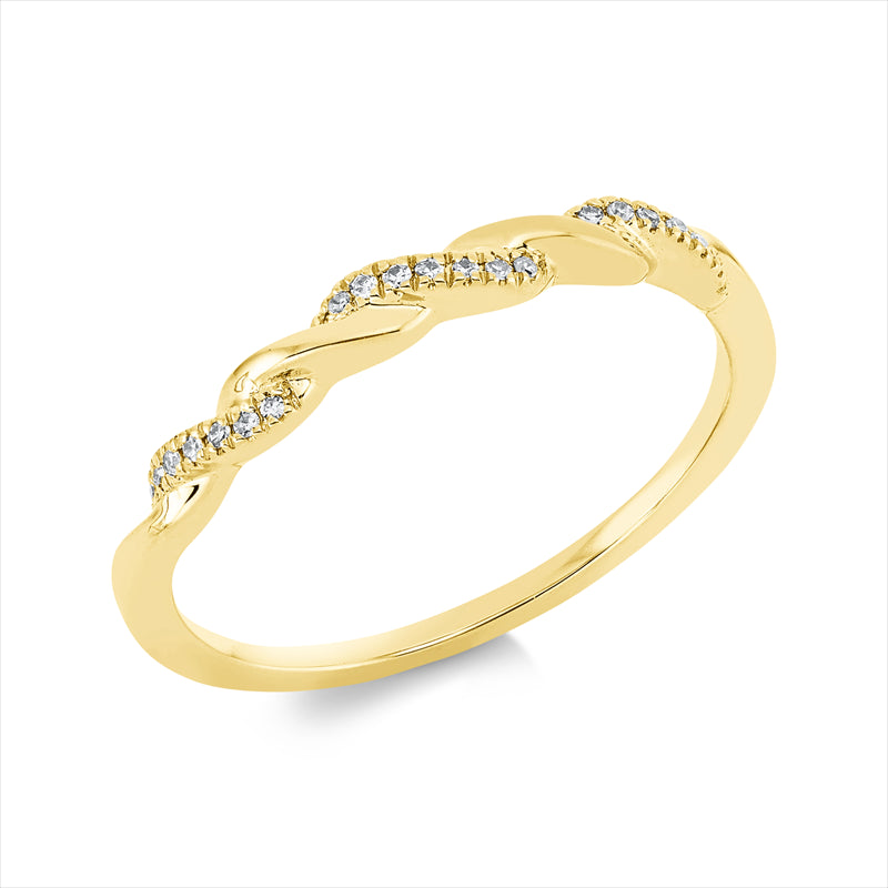 Ring    aus 750/-18 Karat Gelbgold mit 21 Diamanten 0