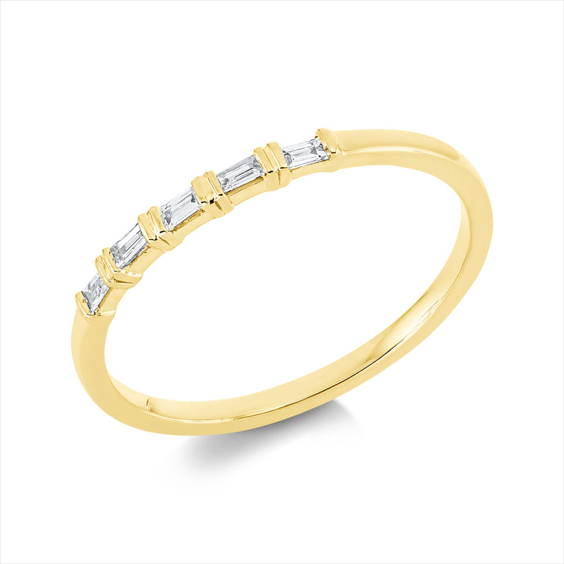 Ring    aus 750/-18 Karat Gelbgold mit 5 Diamanten 0
