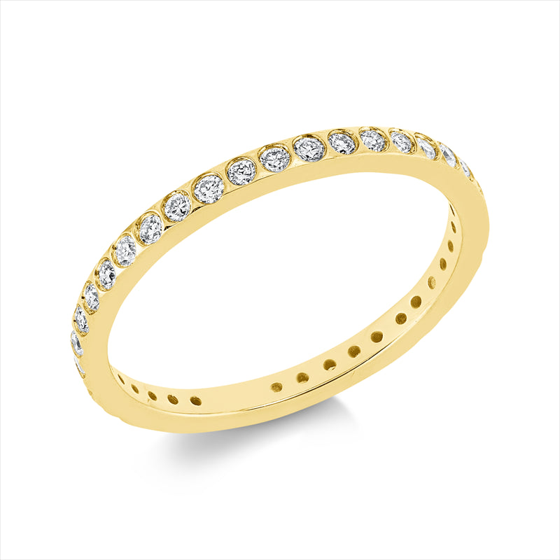 Ring    aus 750/-18 Karat Gelbgold mit 39 Diamanten 0