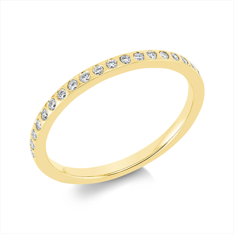 Ring    aus 750/-18 Karat Gelbgold mit 19 Diamanten 0