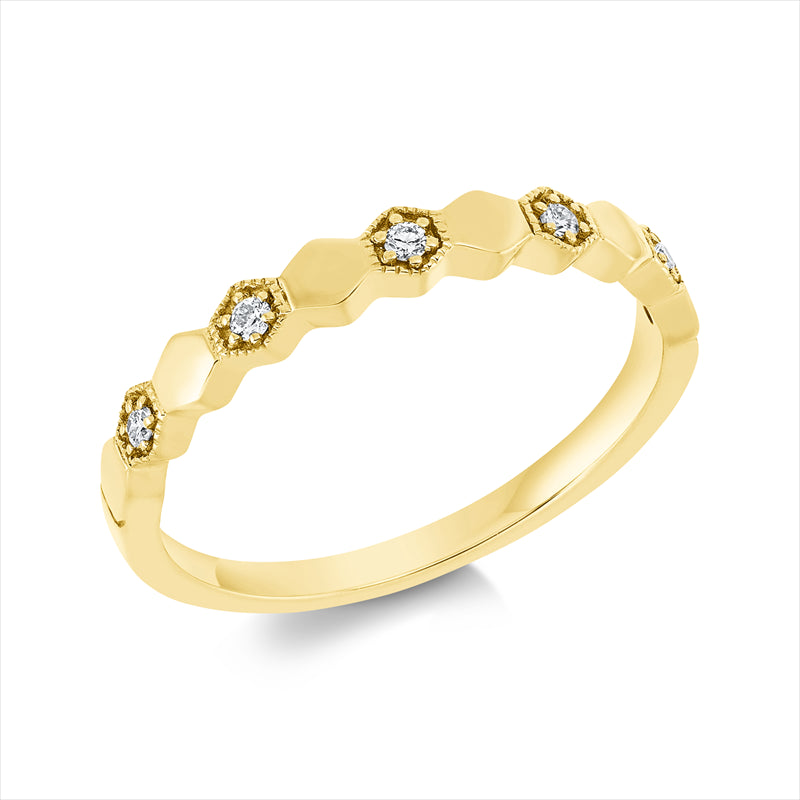 Ring    aus 750/-18 Karat Gelbgold mit 5 Diamanten 0