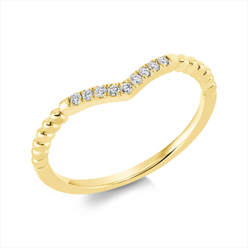 Ring    aus 750/-18 Karat Gelbgold mit 9 Diamanten 0