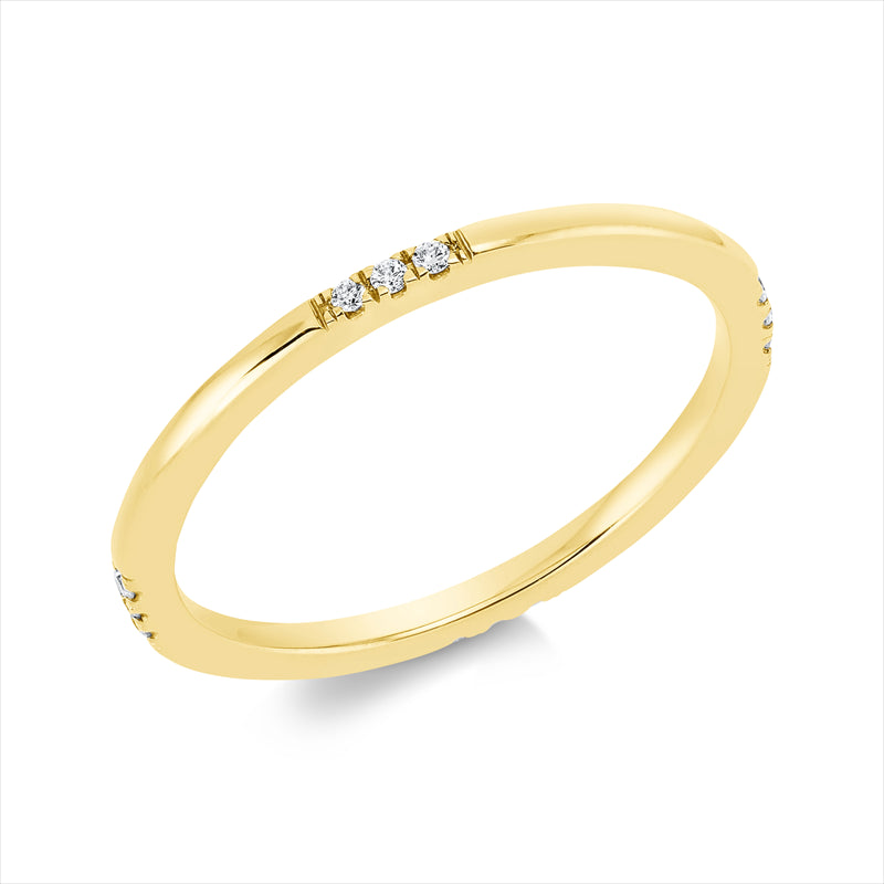 Ring    aus 750/-18 Karat Gelbgold mit 12 Diamanten 0