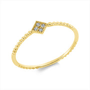 Ring    aus 750/-18 Karat Gelbgold mit 4 Diamanten 0