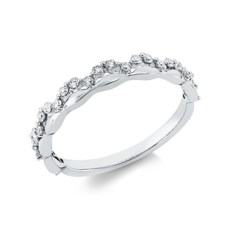Ring    aus 750/-18 Karat Weißgold mit 25 Diamanten 0