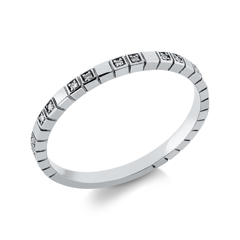 Ring    aus 750/-18 Karat Weißgold mit 18 Diamanten 0