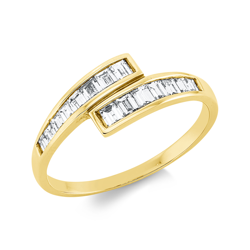 Ring    aus 750/-18 Karat Gelbgold mit 15 Diamanten 0