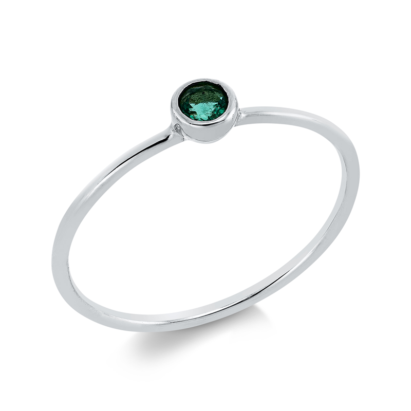 Ring mit Smaragd  aus 750/-18 Karat Weißgold  