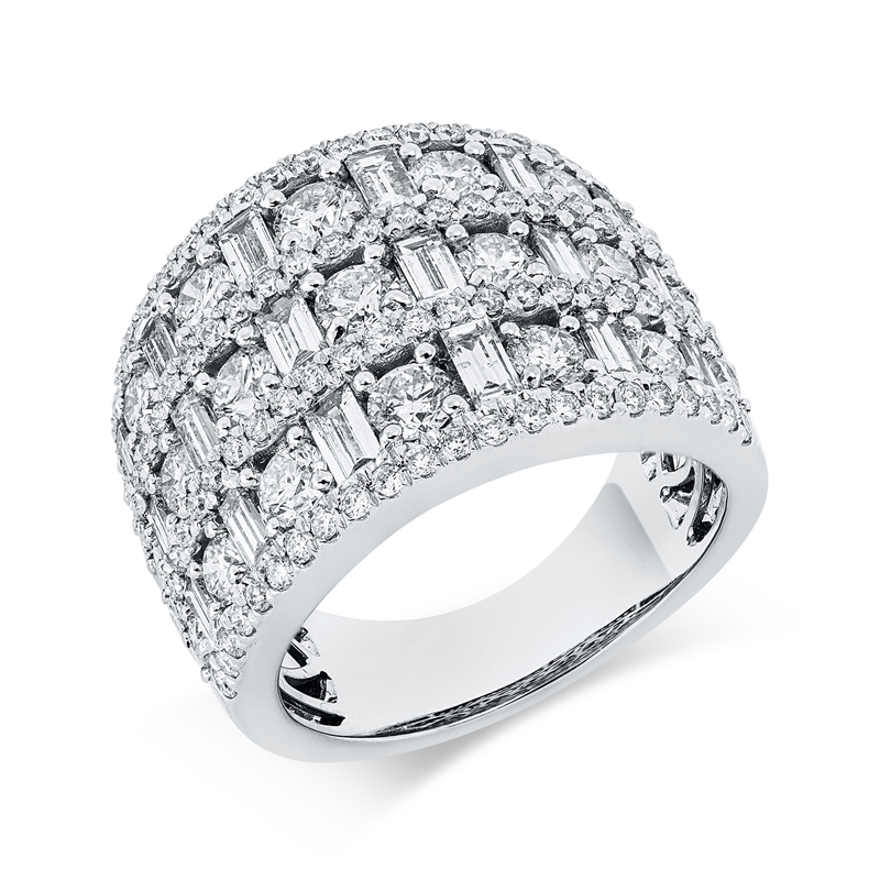 Ring    aus 750/-18 Karat Weißgold mit 129 Diamanten 3