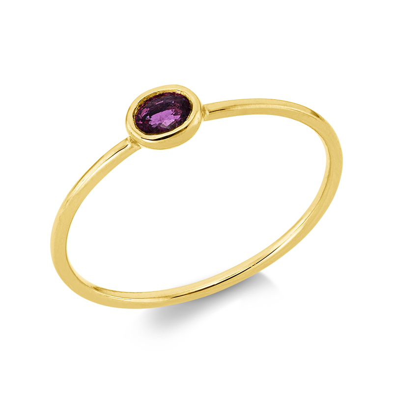 Ring mit Rubin  aus 750/-18 Karat Gelbgold  